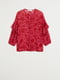 Блуза красная в принт | 5508392 | фото 2