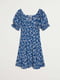 Сукня синя у принт | 5508398 | фото 2