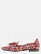 Балетки бордовые с цветочным принтом | 5561212 | фото 3