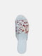 Шлепанцы белые с цветочным принтом | 5573690 | фото 4
