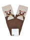 Носки коричневые с принтом | 5582194