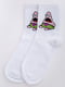 Шкарпетки білі з принтом | 5584929