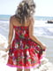 Сукня червоного кольору в квітковий принт | 5589249 | фото 2