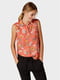 Блуза кораллового цвета в цветочный принт | 5596323
