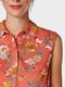 Блуза кораллового цвета в цветочный принт | 5596323 | фото 4