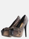 Туфли коричневые с анималистическим принтом | 5591966