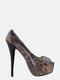 Туфли коричневые с анималистическим принтом | 5591966 | фото 3