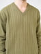 Пуловер оливкового цвета | 5596009 | фото 2