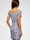 Сукня бузкова в смужку і квітковий принт | 5602944 | фото 2