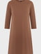 Платье коричневого цвета с лампасом | 5603044 | фото 6