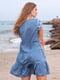 Туніка пляжна блакитного кольору з орнаментом | 5601231 | фото 2