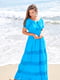 Сукня пляжна блакитного кольору | 5601316
