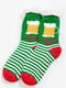 Шкарпетки зелені у смужку | 5604194