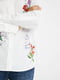 Рубашка белая с цветочным принтом | 5604502 | фото 6
