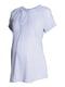 Сорочка для вагітних біло-блакитного кольору в смужку | 5608740 | фото 2