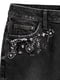 Спідниця джинсова чорна з декором | 5608848 | фото 3