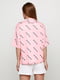 Рубашка для сна розовая в принт | 5608861 | фото 2
