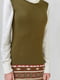 Сукня-туніка кольору хакі з орнаментом | 5609366 | фото 4