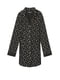 Платье-рубашка пижамное черное в цветочный принт | 5534929 | фото 6