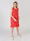 Сукня червоного кольору з квітковим принтом | 5609569