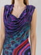 Сукня бузкового кольору з принтом | 5609637 | фото 3