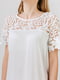 Блуза біла з візерунком | 5609664 | фото 3
