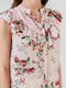 Блуза-сорочка рожева з квітковим принтом | 5609541 | фото 2