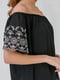 Блуза черная с орнаментом | 5609521 | фото 2