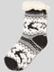 Шкарпетки чорно-білі в принт | 5614027
