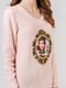 Пуловер розовый с принтом | 5615162 | фото 3