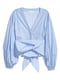 Блуза голубая в полоску | 5620044 | фото 2