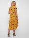 Сукня гірчичного кольору у квітковий принт | 5483532 | фото 3