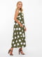 Платье оливкового цвета в горох | 5621740 | фото 3