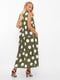 Сукня оливкового кольору у горох | 5621740 | фото 4