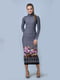 Сукня бузкова квітковий принт | 5620856 | фото 2