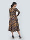 Сукня гірчичного кольору в квітковий принт | 5620862 | фото 3