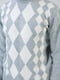 Джемпер сіро-білий з візерунком | 5618844 | фото 2