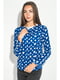 Блуза синяя в принт | 5298957 | фото 5