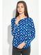 Блуза синяя в принт | 5298957 | фото 6