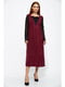 Платье черно-бордовое в ромбы | 5299205