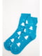 Шкарпетки блакитного кольору в принт | 5569023 | фото 2