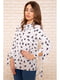 Блуза молочного цвета в принт | 5624895 | фото 3