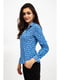 Блуза синяя в цветочный принт | 5624902 | фото 2