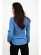 Блуза синяя в цветочный принт | 5624902 | фото 3