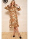 Сукня коричнева в принт | 5625077 | фото 2