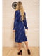 Сукня синя в квітковий принт | 5625080 | фото 3