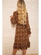 Сукня коричнева в квітковий принт | 5625084 | фото 4