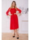 Сукня червоного кольору з візерунком | 5625091