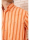 Рубашка кирпичного цвета в полоску | 5625132 | фото 5