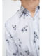 Рубашка серо-белого цвета в цветочный принт | 5625143 | фото 4